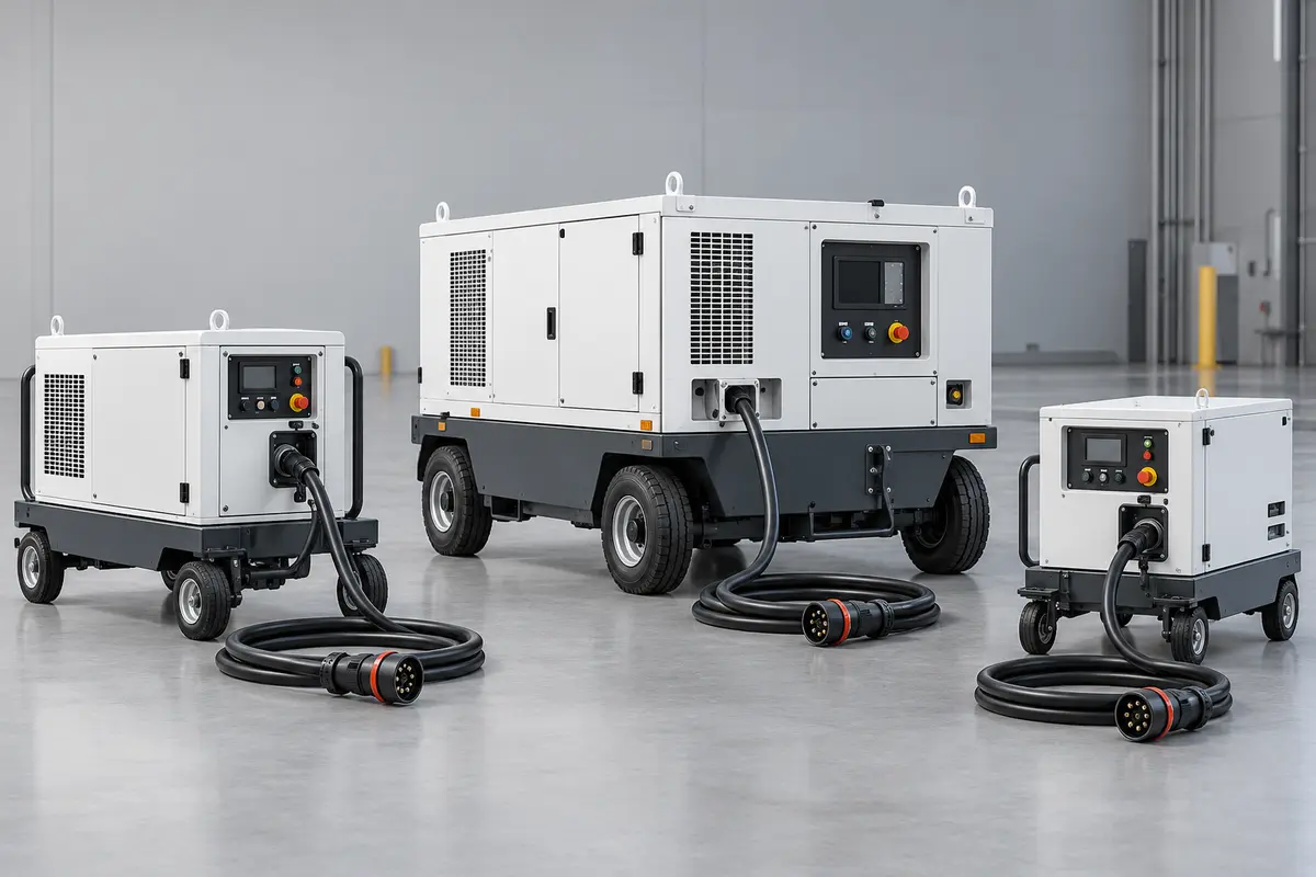 Aircraft ground power unit with output cable