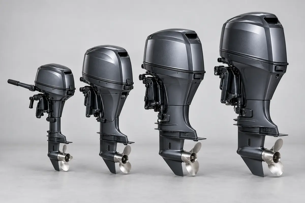 Marine outboard engine with propeller and mounting bracket