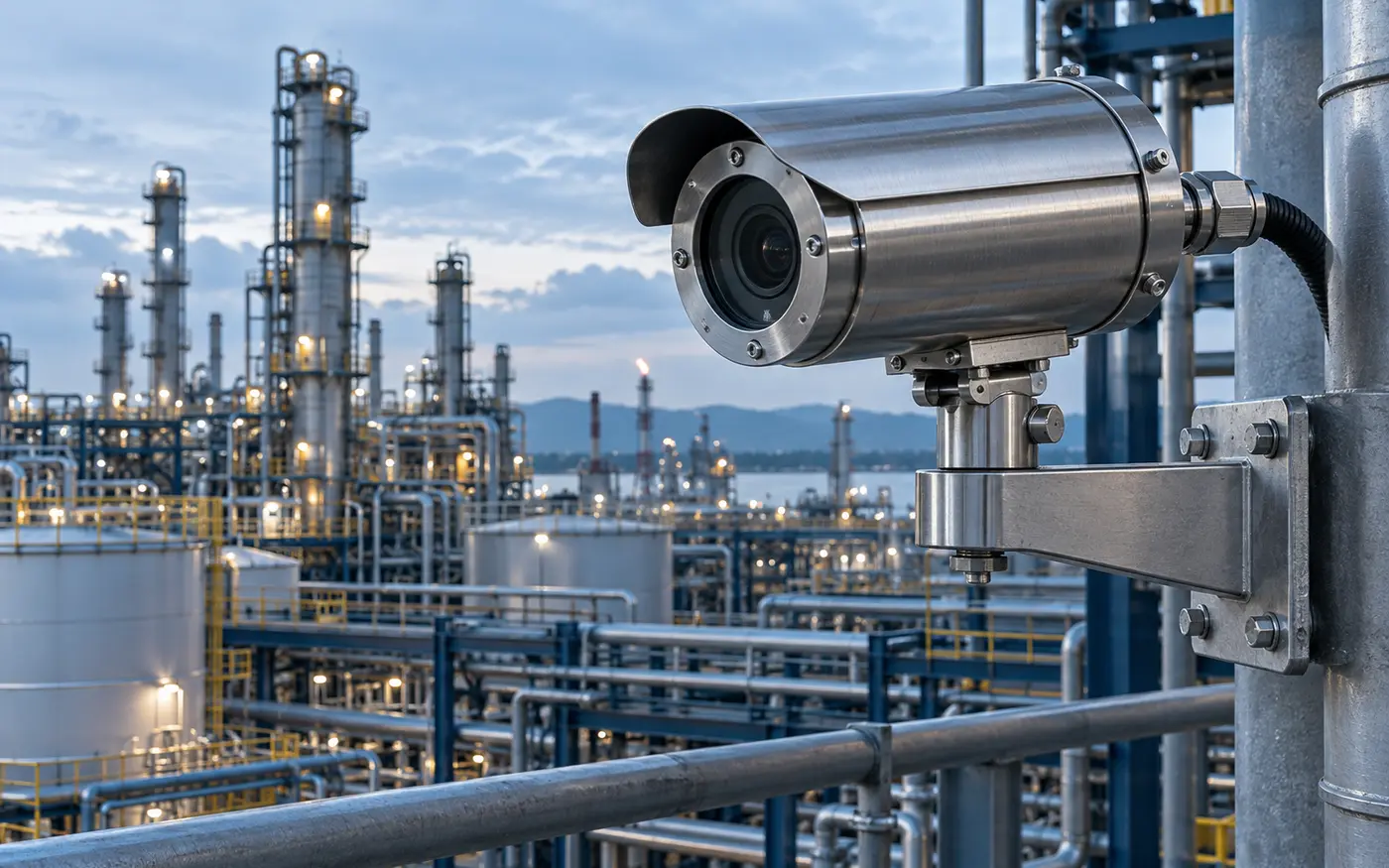 Explosion-proof CCTV camera for hazardous petrochemical areas